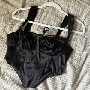 satin corset top